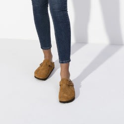 Mens Brown Suede Birkenstock Mule