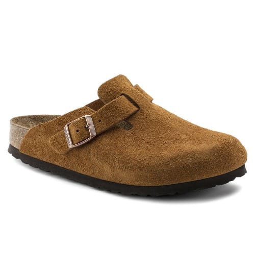 Mens Brown Suede Birkenstock Mule