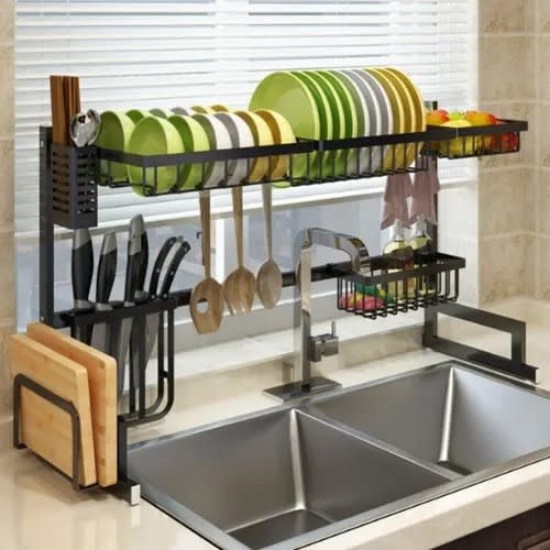 Over-the-sink Dish Drying Rack