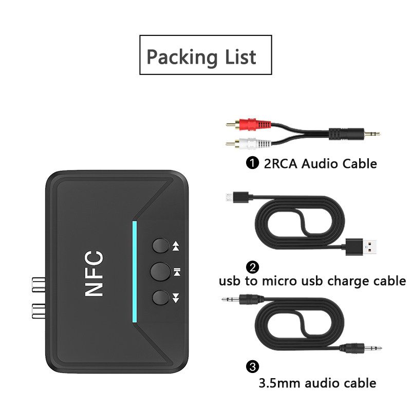 Audio Receiver 3.5mm AUX JackA Stereo Music Bluetooth Wireless Audio Adapter For Old Speakers Or Power Amplifier Bluetooth Receiver