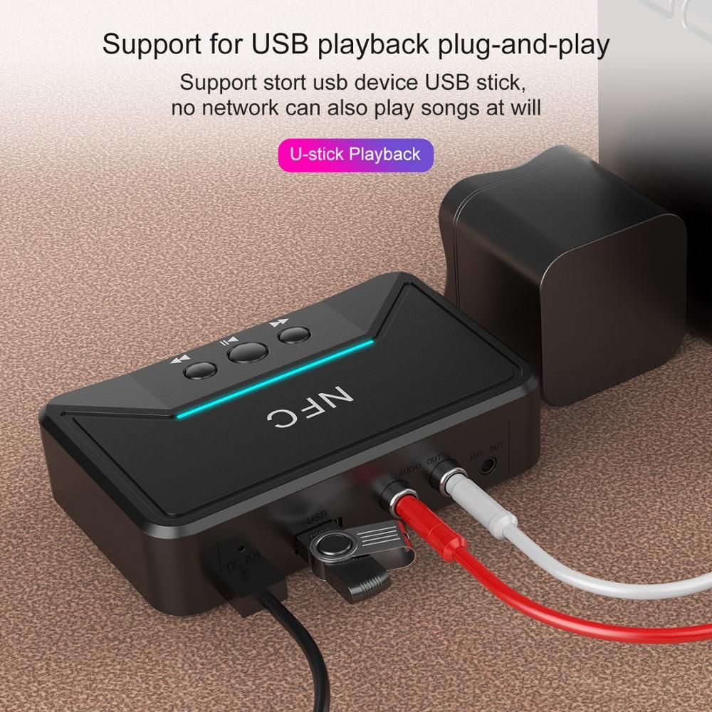 Audio Receiver 3.5mm AUX JackA Stereo Music Bluetooth Wireless Audio Adapter For Old Speakers Or Power Amplifier Bluetooth Receiver