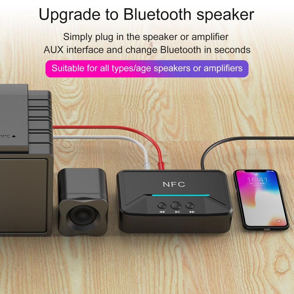 Audio Receiver 3.5mm AUX JackA Stereo Music Bluetooth Wireless Audio Adapter For Old Speakers Or Power Amplifier Bluetooth Receiver