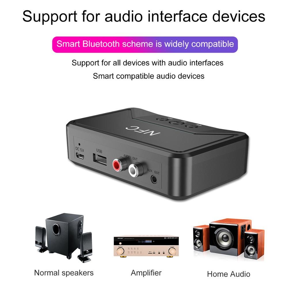 Audio Receiver 3.5mm AUX JackA Stereo Music Bluetooth Wireless Audio Adapter For Old Speakers Or Power Amplifier Bluetooth Receiver