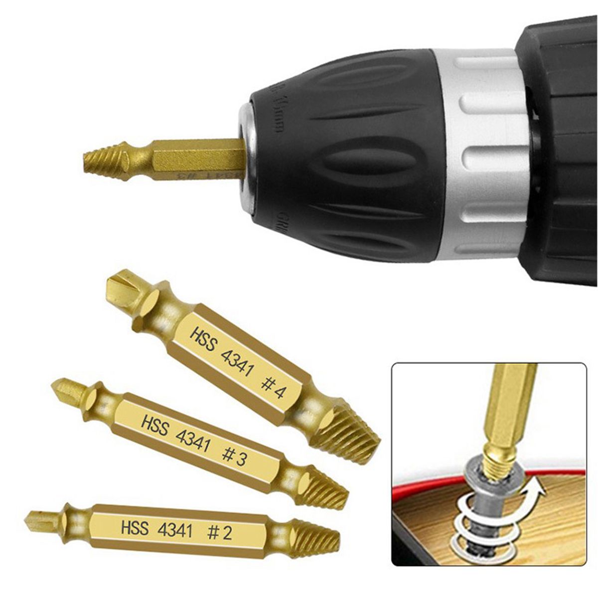 Damaged Screw Extractor Kit Stripped Screw Extractor Set Broken Bolt