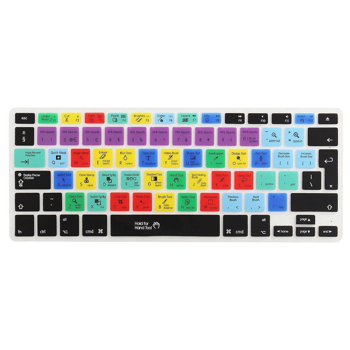 Laptop Shortcuts Silicone Keyboard Cover For Macbook Pro Air 13" 15" 17'' EU EU Enter Small 7 Key