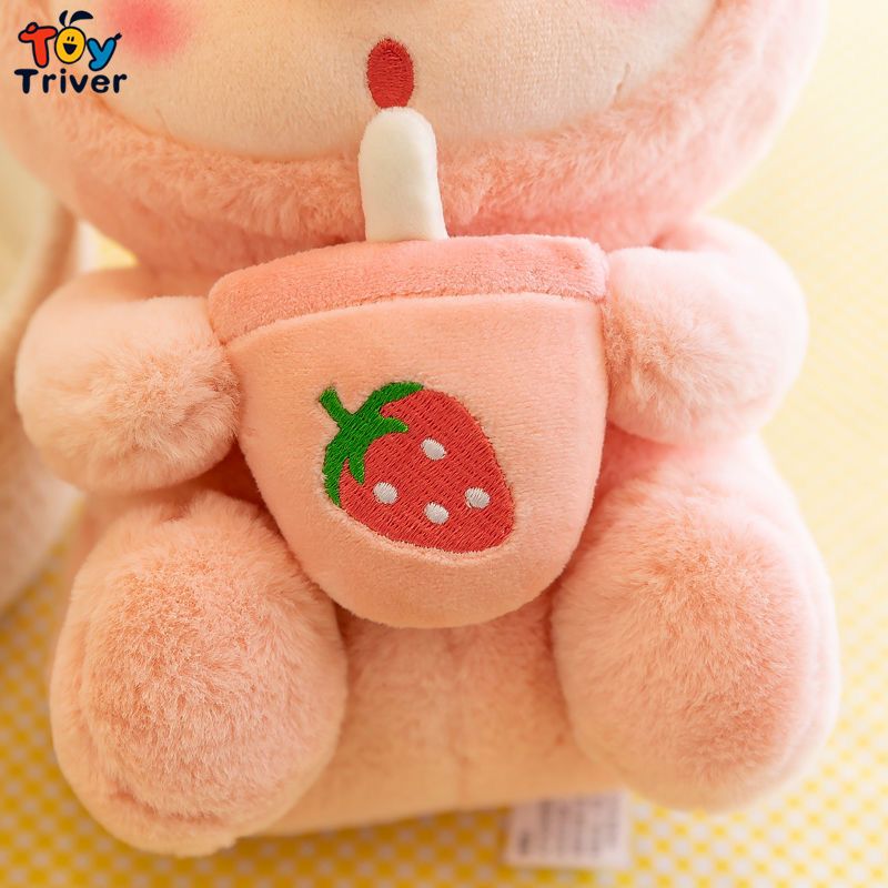 Kawaii Boba Tea Pig Cosplay Frog Bunny Avocado Plush Toys
