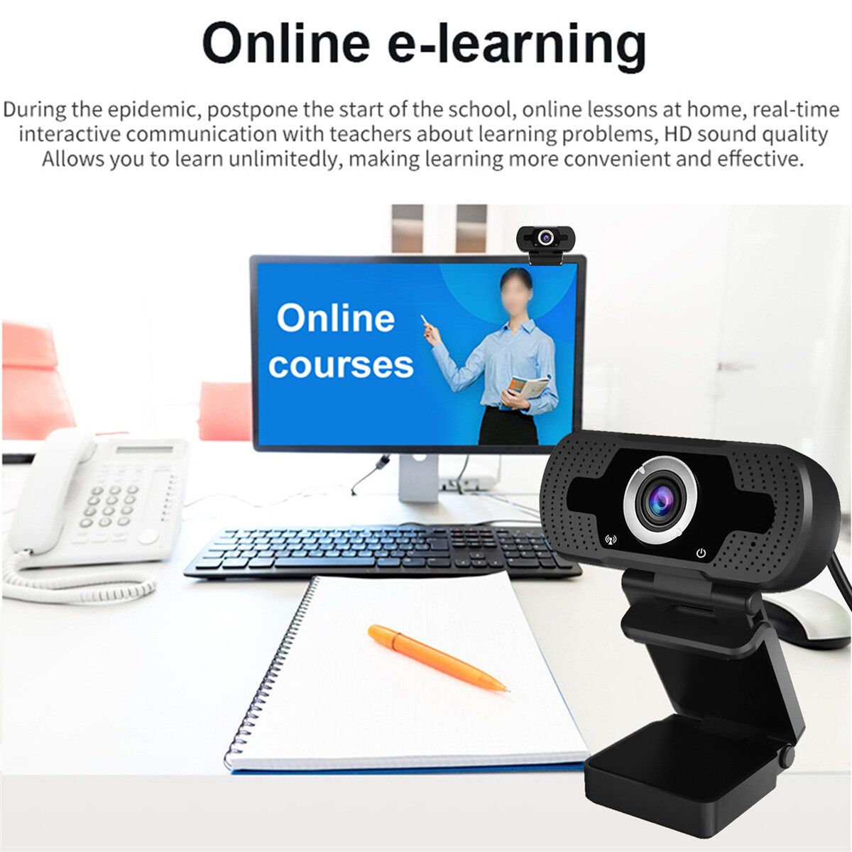 1080P Full HD Webcam Microphone Web Camera For PC Desktop Laptop Live Streaming