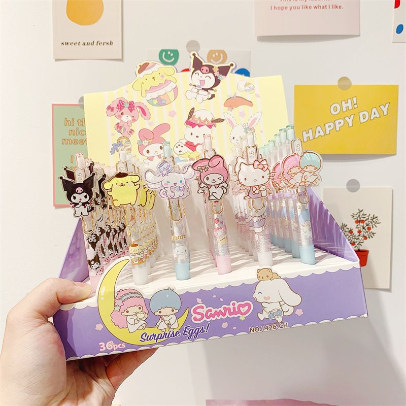 Kawaii Transparent Pen Kuromi Cinnamoroll My Melody Kitty