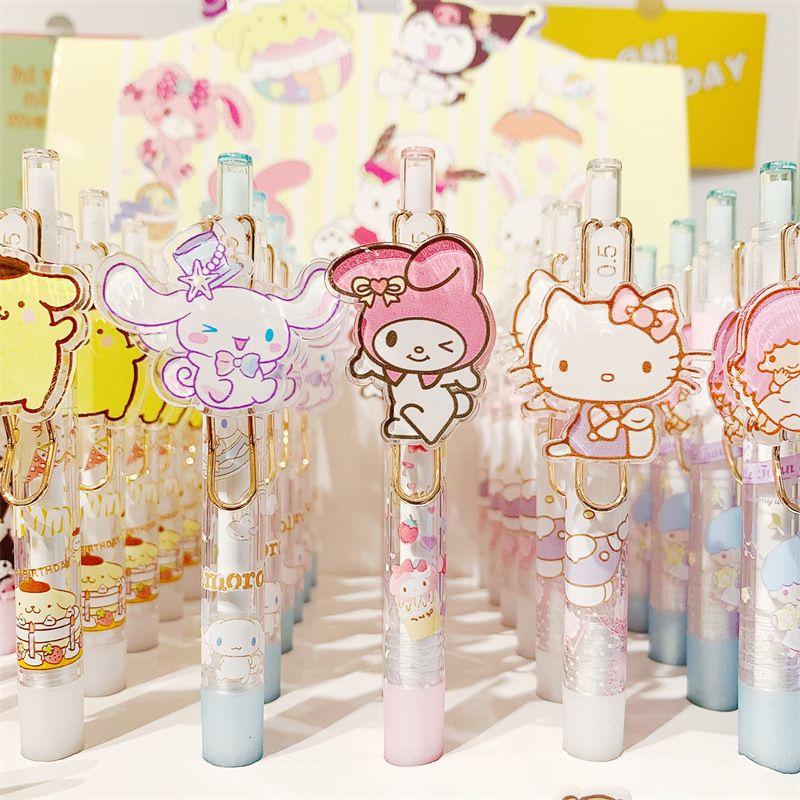 Kawaii Transparent Pen Kuromi Cinnamoroll My Melody Kitty