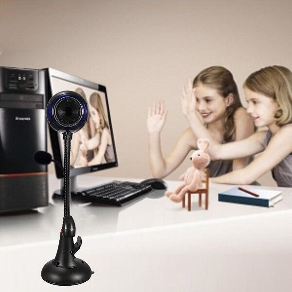 Bendable USB HD Webcam Web Cam Video Camera Mic For PC Laptop Desktop Win 7/8