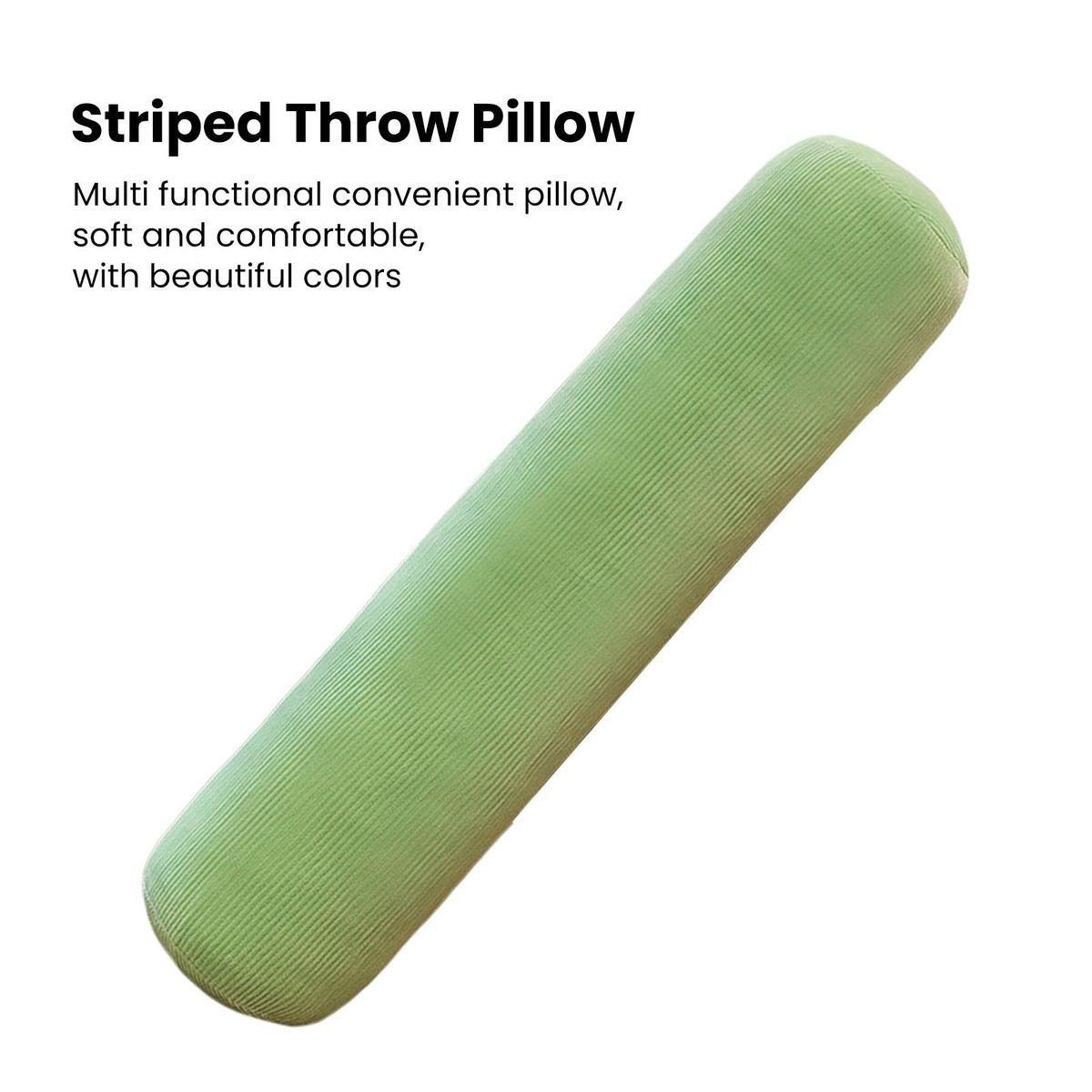 Sofa Plush Cushion Plush Cylindrical Throw Pillow Stuffed Toy Green