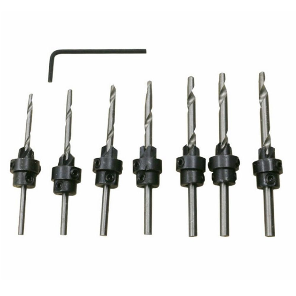 22Pcs Countersink Drill Bits With Wrench Set Adjustable