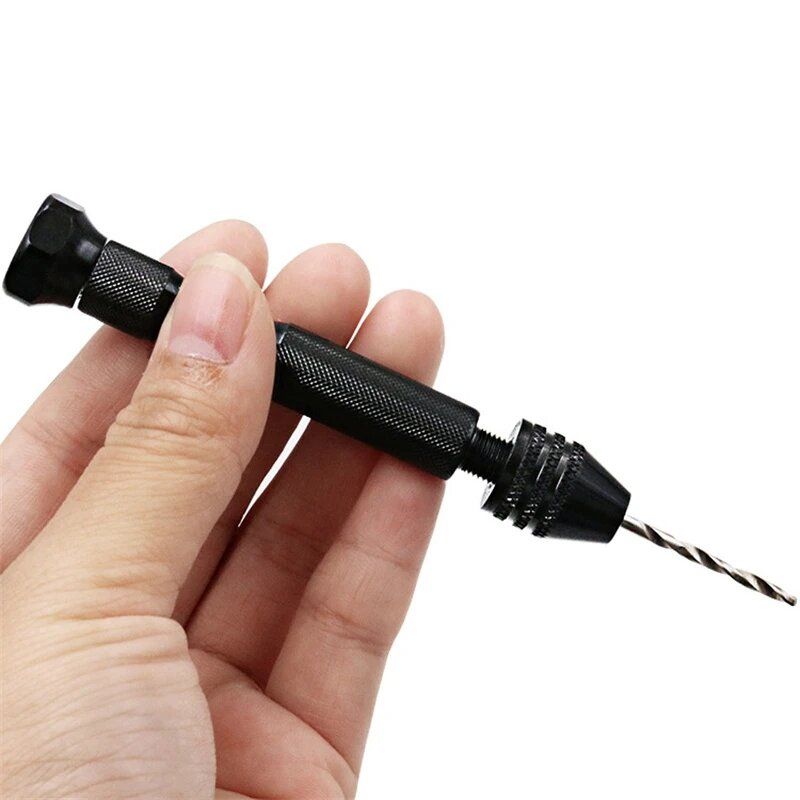 11Pcs Precision Pin Vise Micro Mini Hand Twist Drill Bits