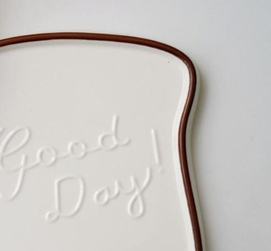 Kitchen Storage Serving Tray Ceramic Plate Toast Bread Shaped Plate Porcelain Salad Dessert Dish Tray For Home Restaurant Cafe