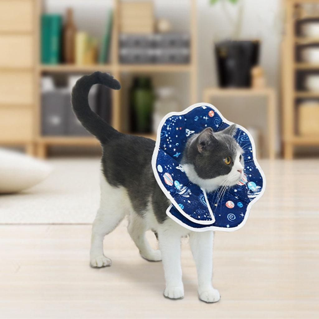 Adjustable Cat Collar Waterproof    Protective Wound Planet S