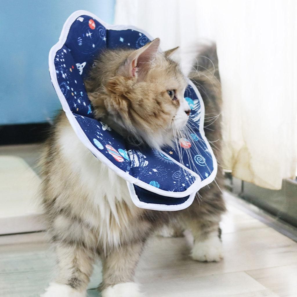Adjustable Cat Collar Waterproof    Protective Wound Planet S