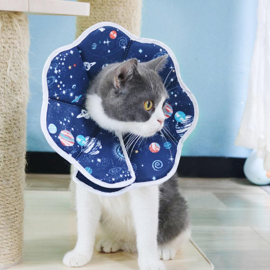 Adjustable Cat Collar Waterproof    Protective Wound Planet S
