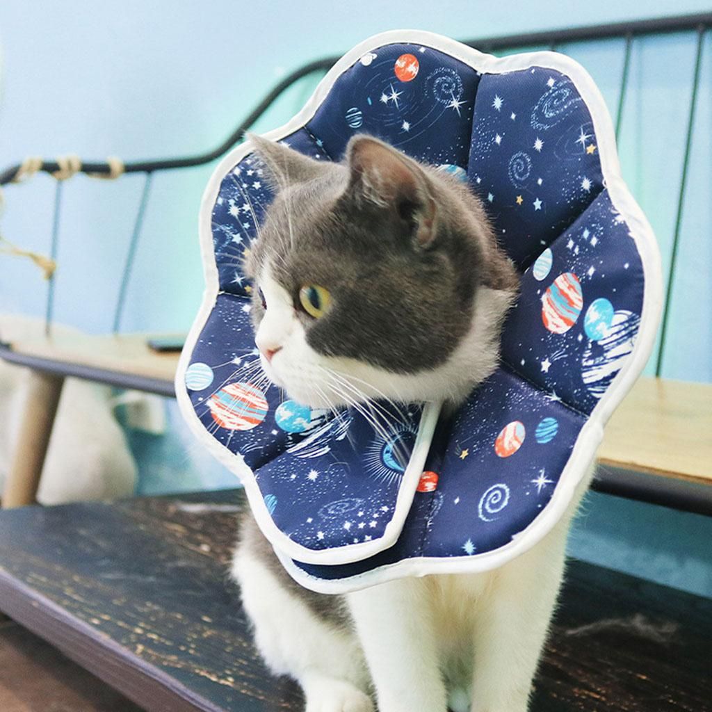 Adjustable Cat Collar Waterproof    Protective Wound Planet S