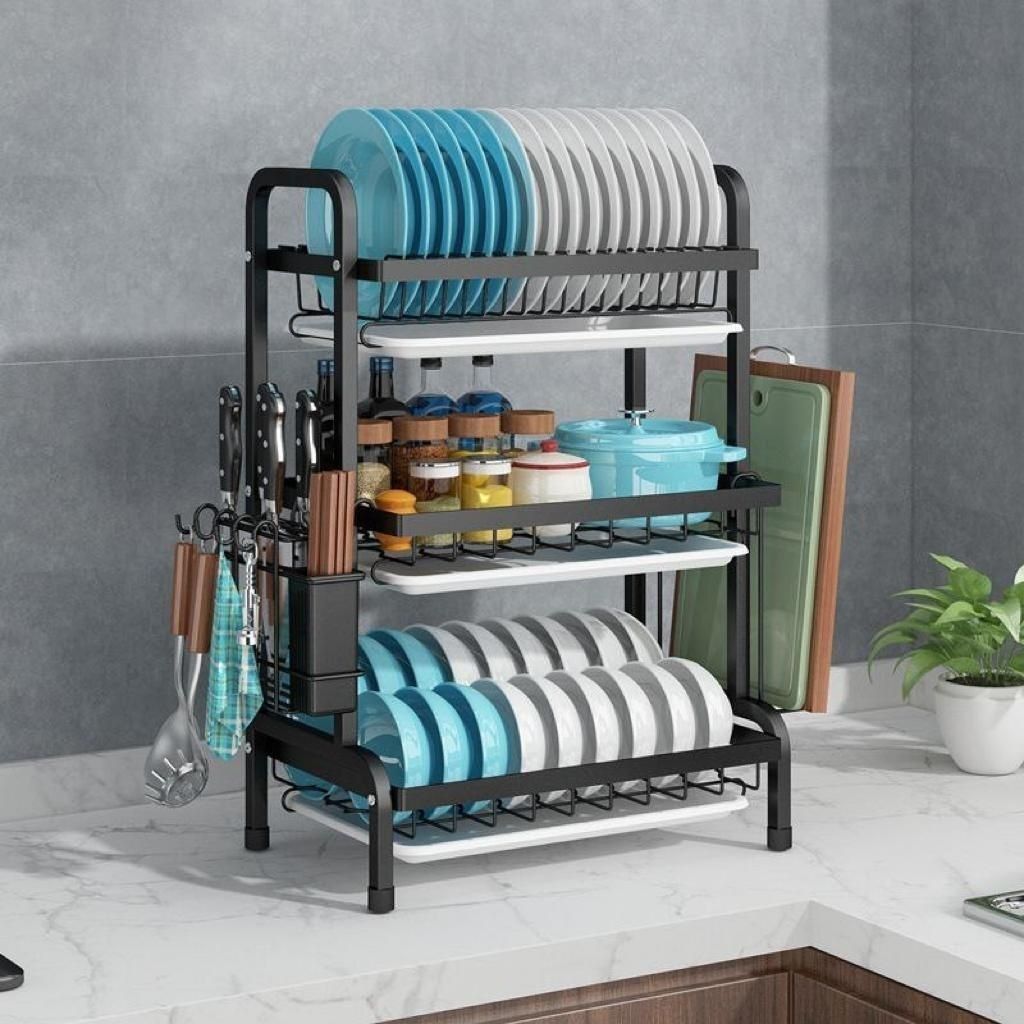 3 Tier Plate Rack Dish Drainer Dish Drainer Rack Holder