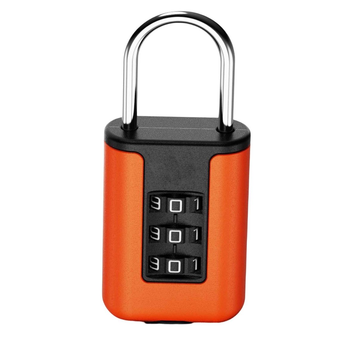 3 Digit Combination Lock Customs Code Lock For Bags Orange