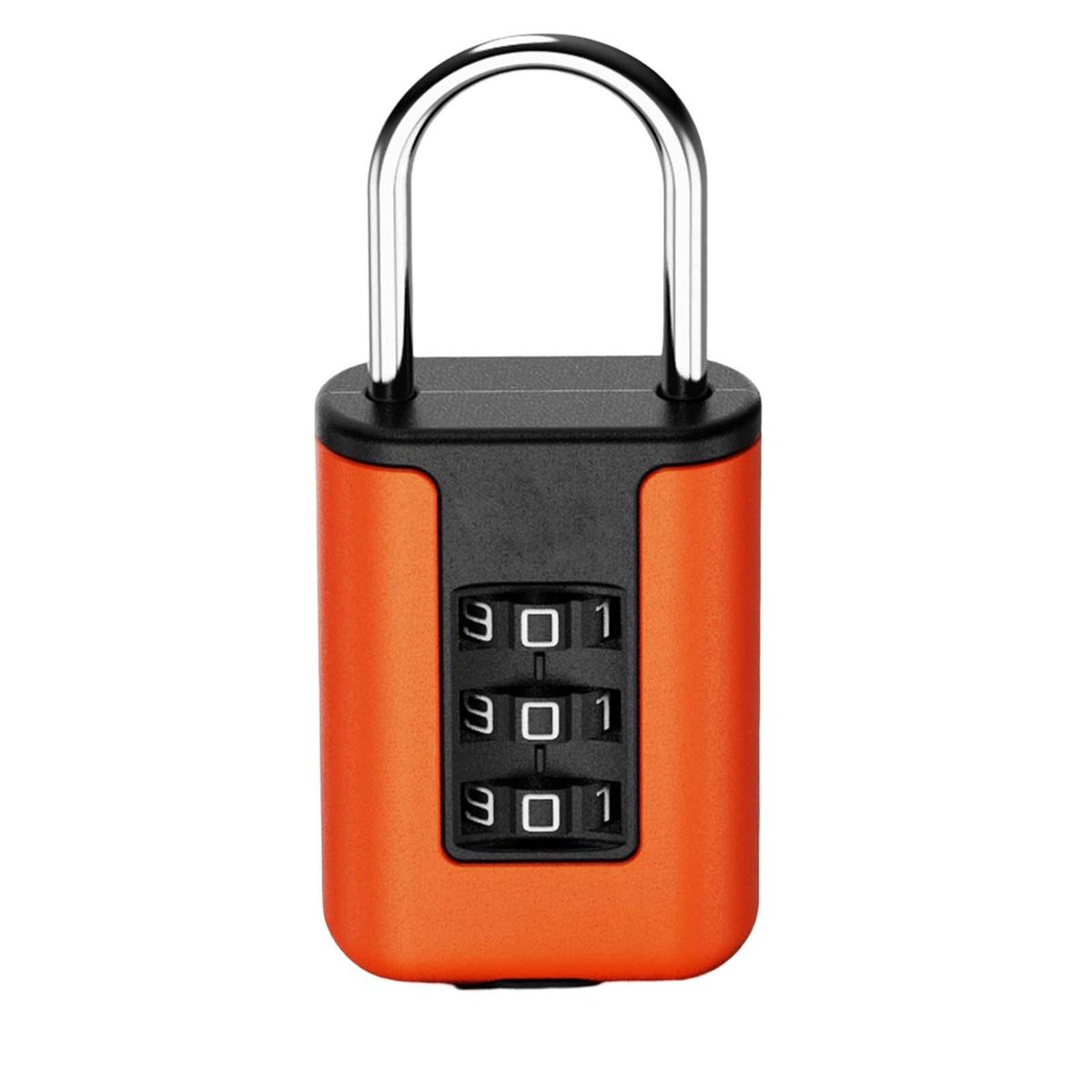 3 Digit Combination Lock Customs Code Lock For Bags Orange