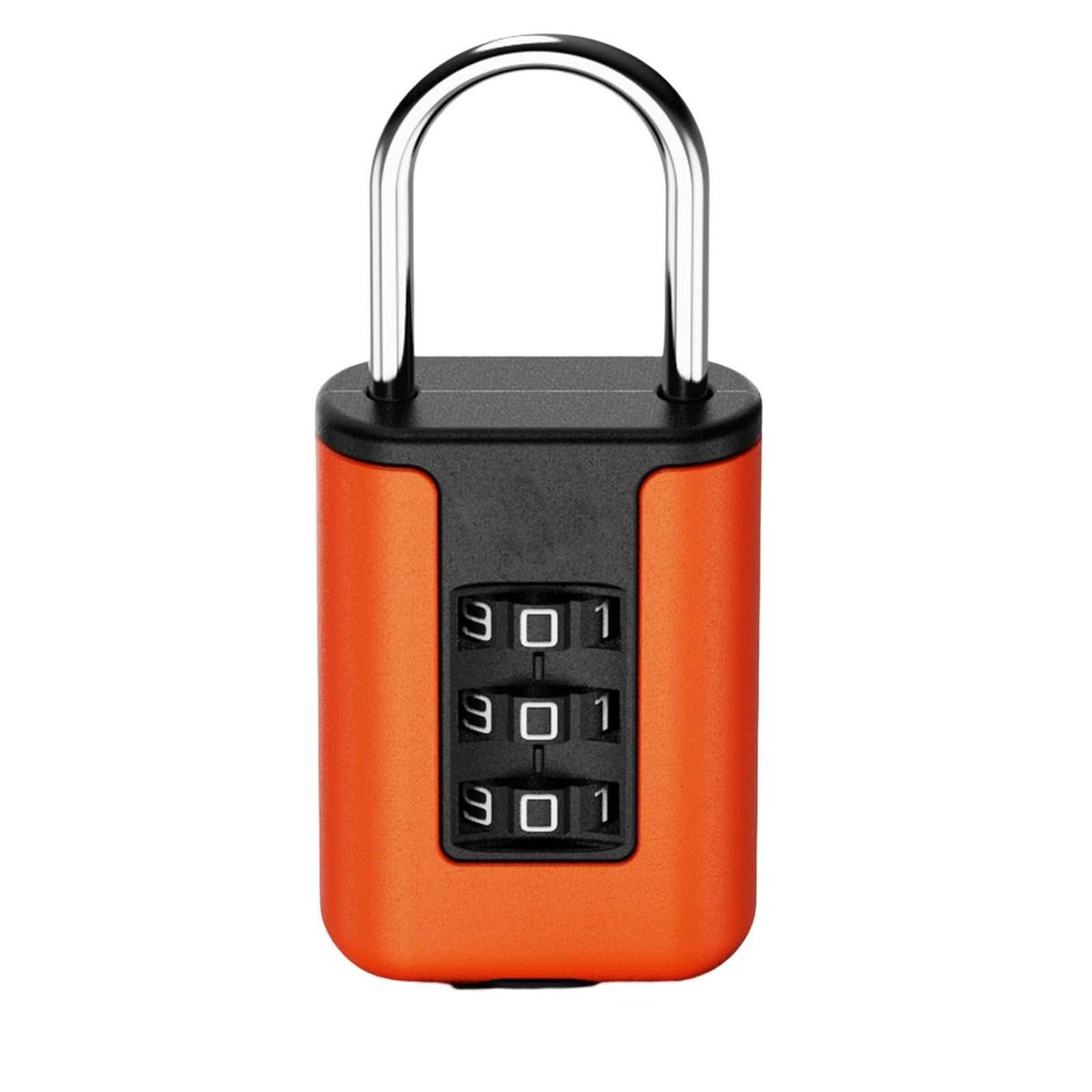 3 Digit Combination Lock Customs Code Lock For Bags Orange
