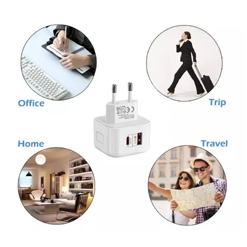 Pd 20w Type C Charger 2 Ports Quick Charge Qc3.0 Usb-c F USB