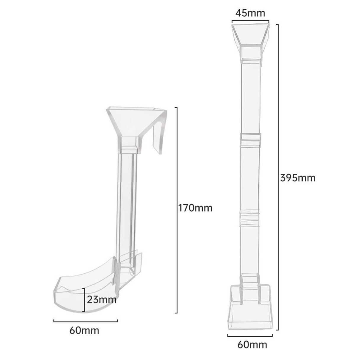 1 Set Feeding Tube Funnel Shape Aquarium Feeding Dish Feeder Transparent