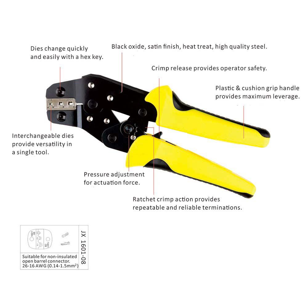 Professional Wire Crimpers Engineering Ratchet Terminal