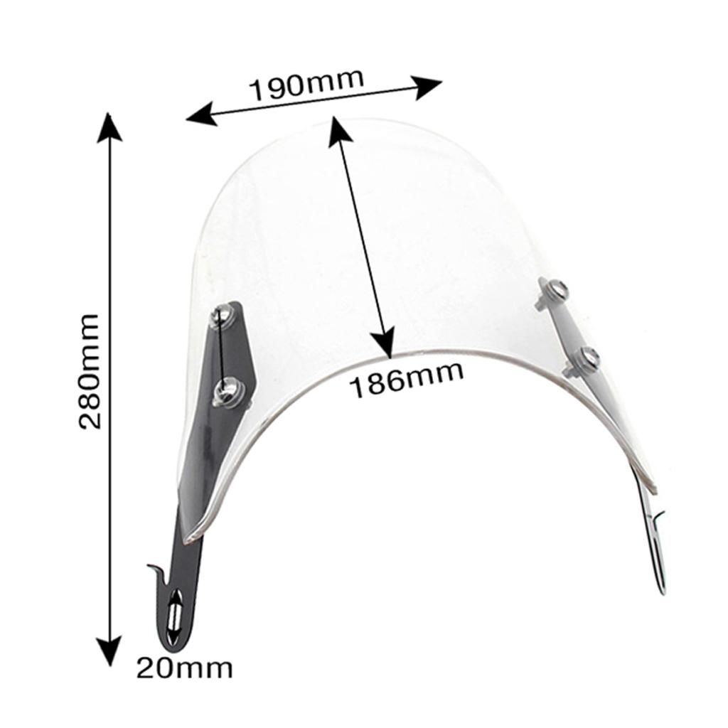 Front Fairing 5-7inch Black Windshield Windscreen For Suzuki GN125