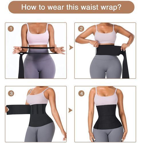 Waist Trainer Wrap Belt Tummy Wrap Slimming Belt Unisex Flat Tommy Slimming Belt