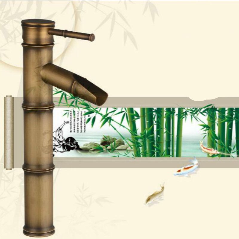 Antique Retro Hot Cold Water  Copper Faucet