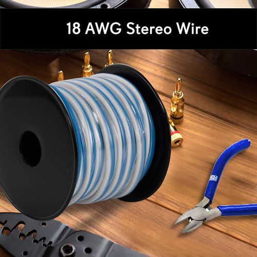 50ft 18 Gauge Speaker Wire - Waterproof Marine Grade Cable