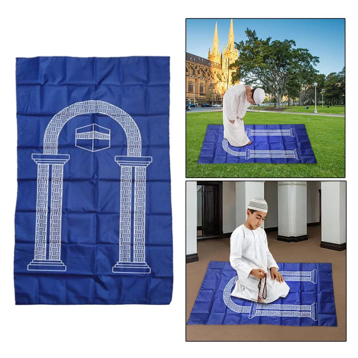 Muslim Prayer Rug Muslim Prayer Mat Islam Prayer Mat Muslim Gifts Blue
