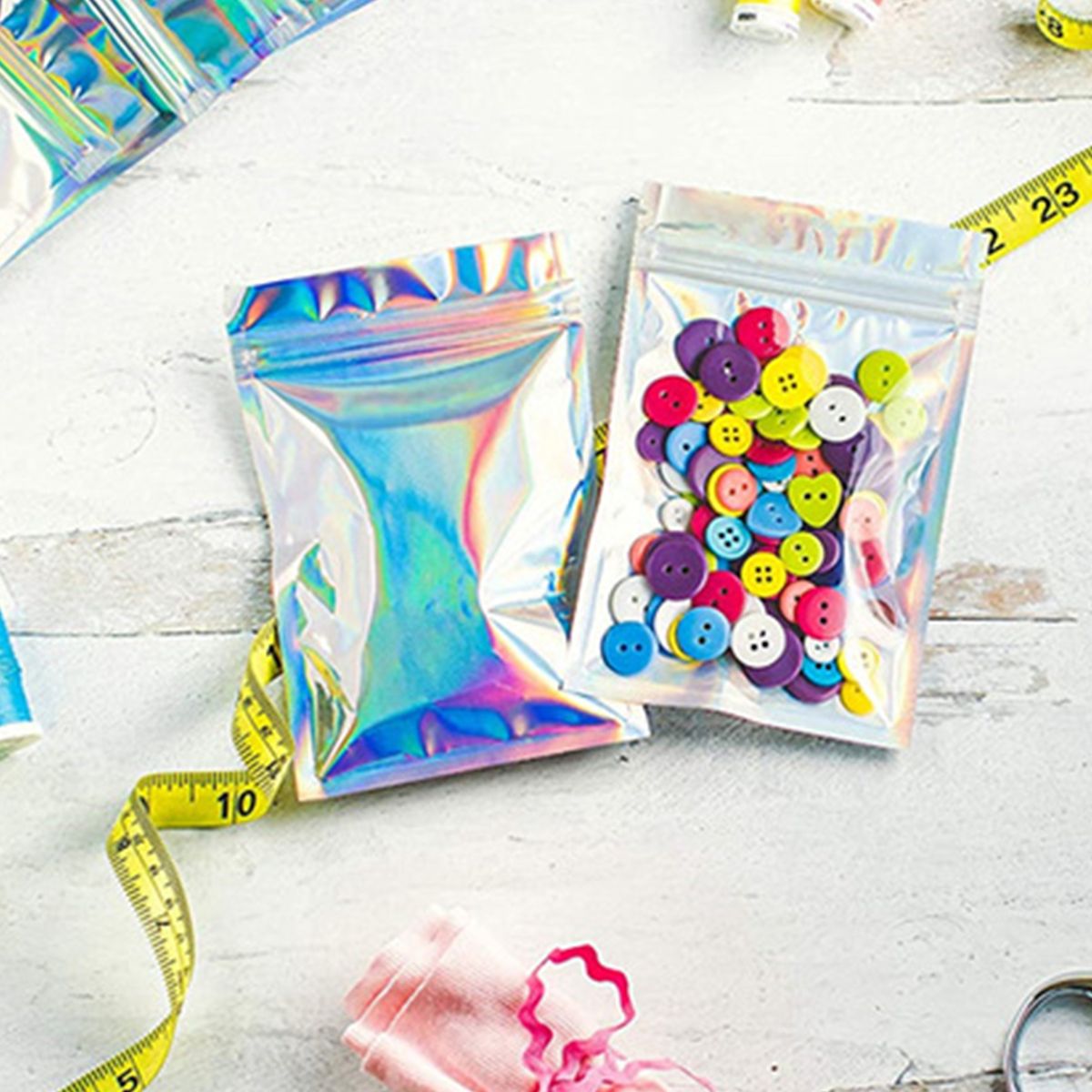 20Pcs50Pcs Laser Seal Pouches   Clear Zippered 20PCS