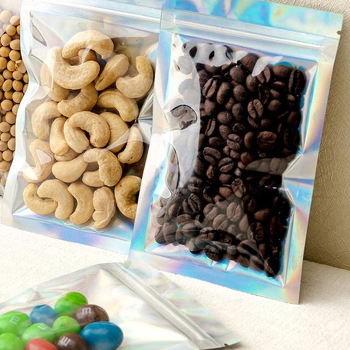 20Pcs50Pcs Laser Seal Pouches   Clear Zippered 20PCS