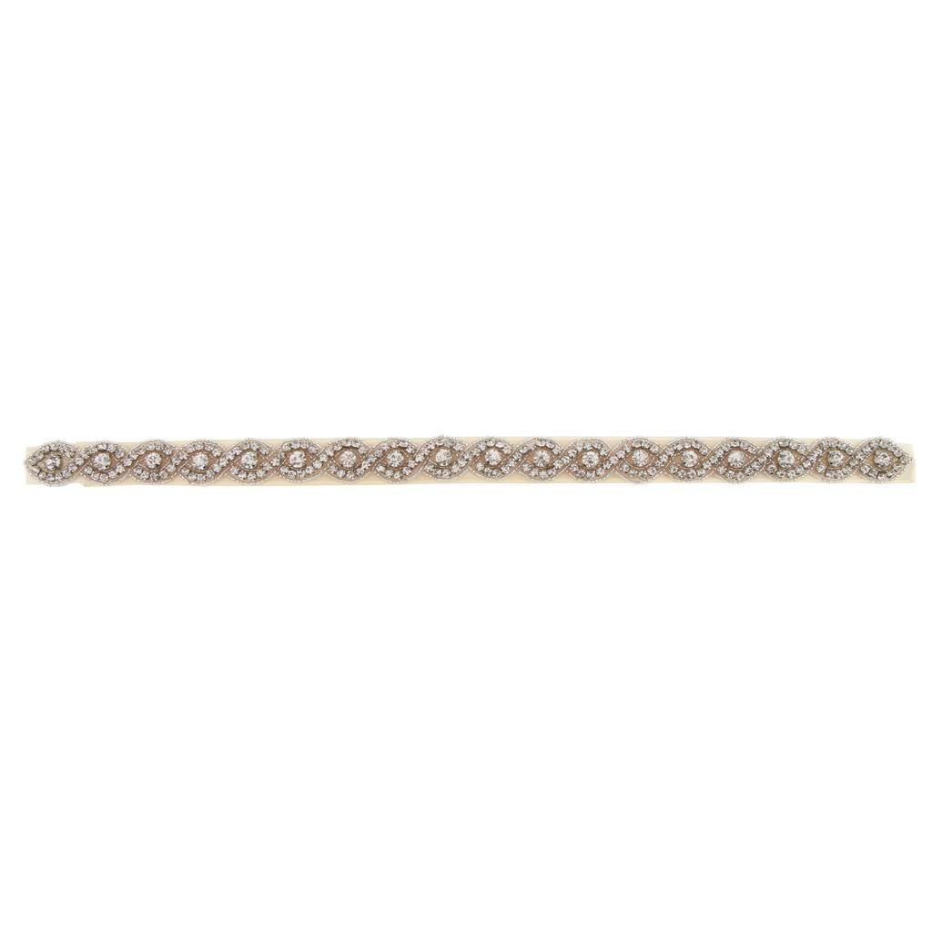 2-8 Pieces Gorgeous  Dress Belt Bride Bridesmaid Applique Sash Beige