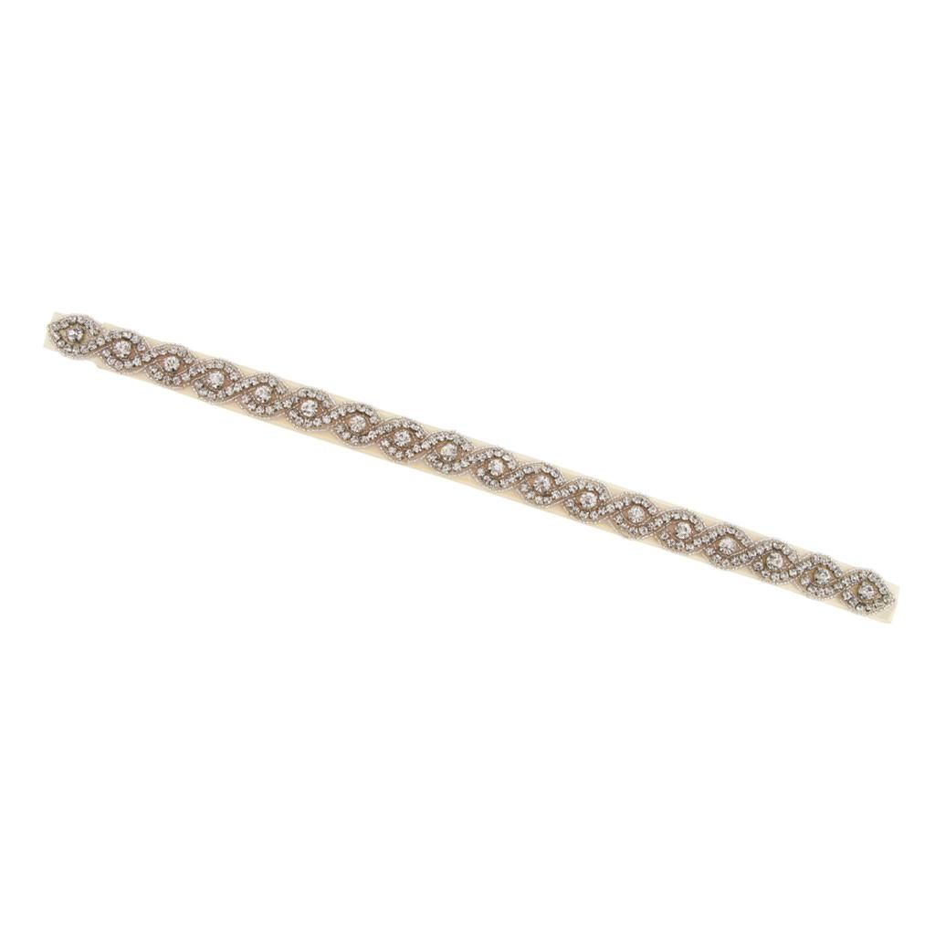 2-8 Pieces Gorgeous  Dress Belt Bride Bridesmaid Applique Sash Beige