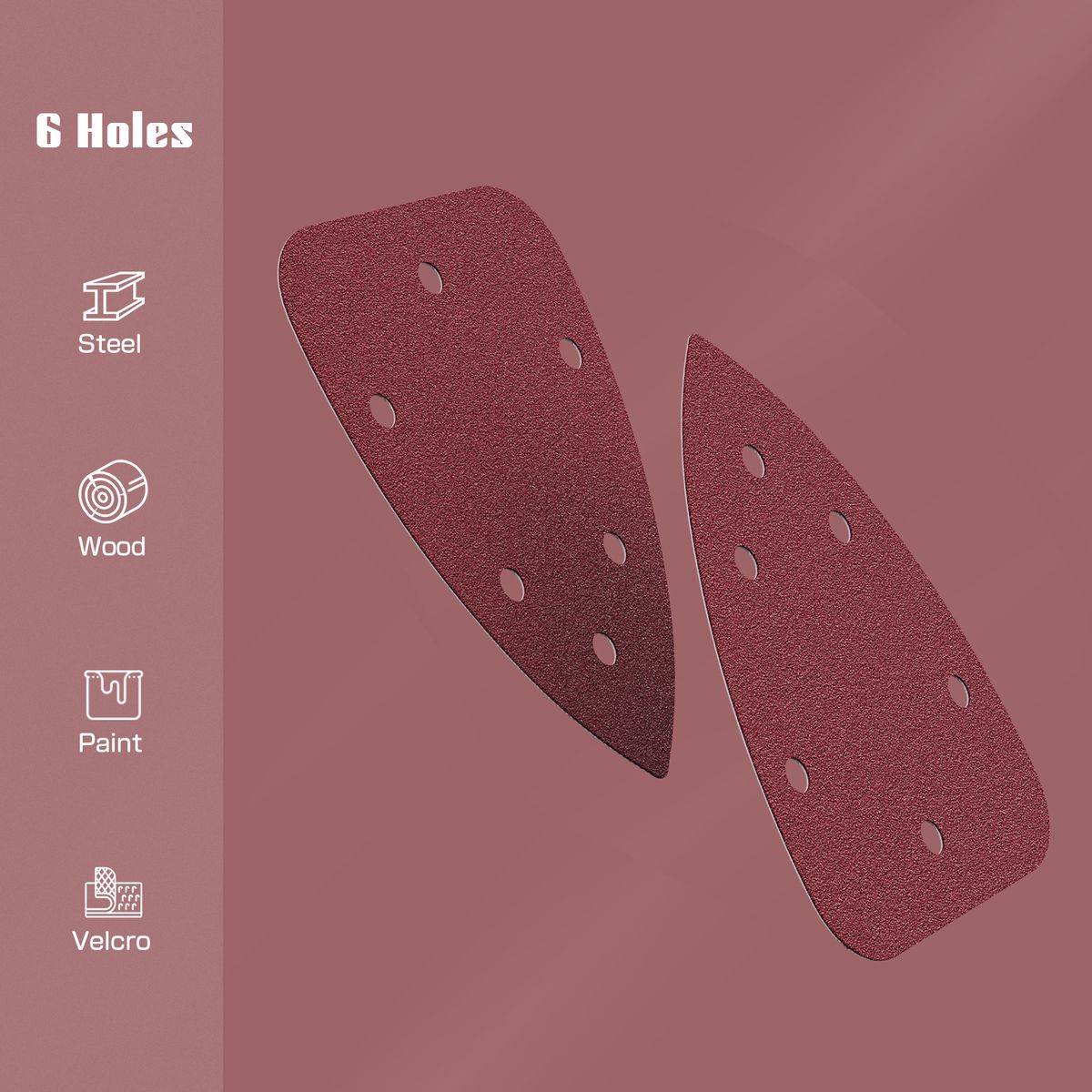 Detail Sanding Paper Kit Mouse Sandpaper 140*100mm 6Holes