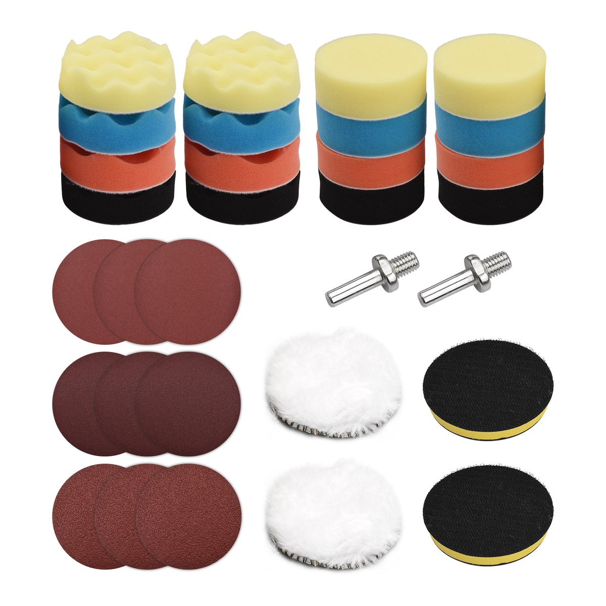 31Pcs Polishing Pads Kit 3 Inches Drill Buffer Attachment