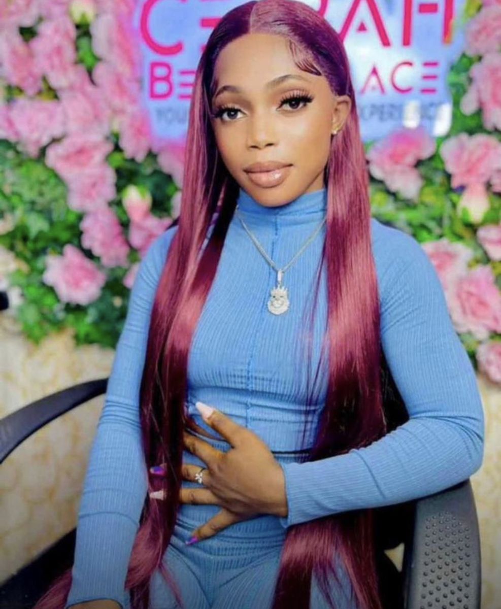 Bone Straight Look Alike Long Highlight Wig Frontal 30'Inches