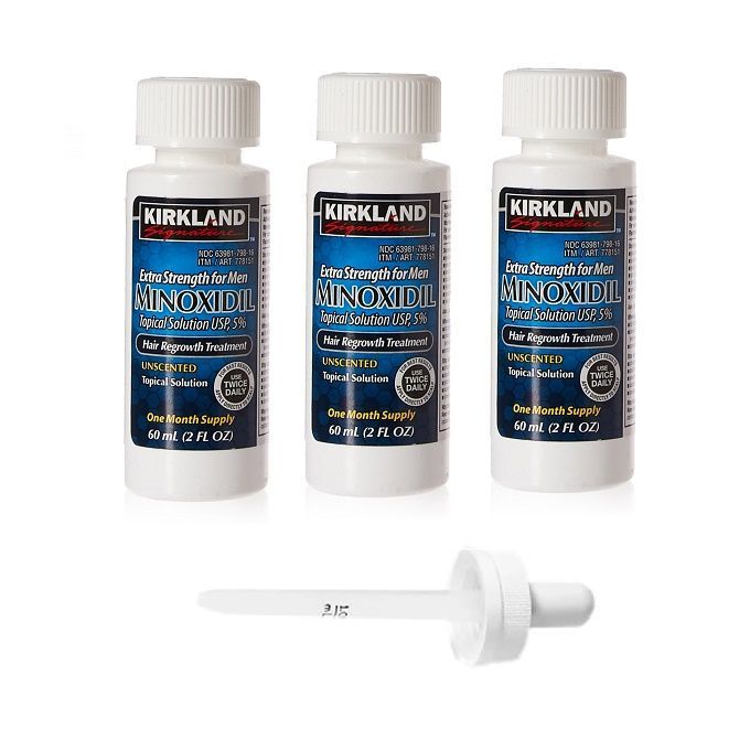 Minoxidil 5% Hair & Beard Growth With Applicator- 3 Bottles