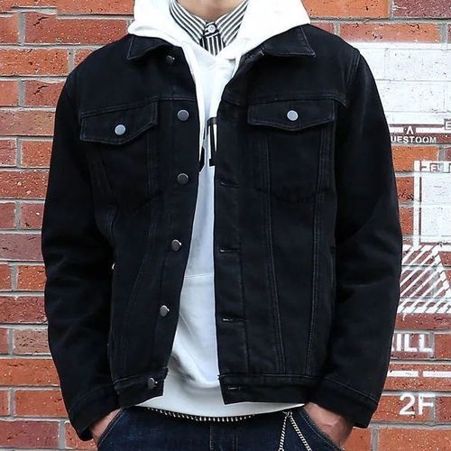 Men's Casual Button Down Denim Jacket Classic Trucker Jean Coat