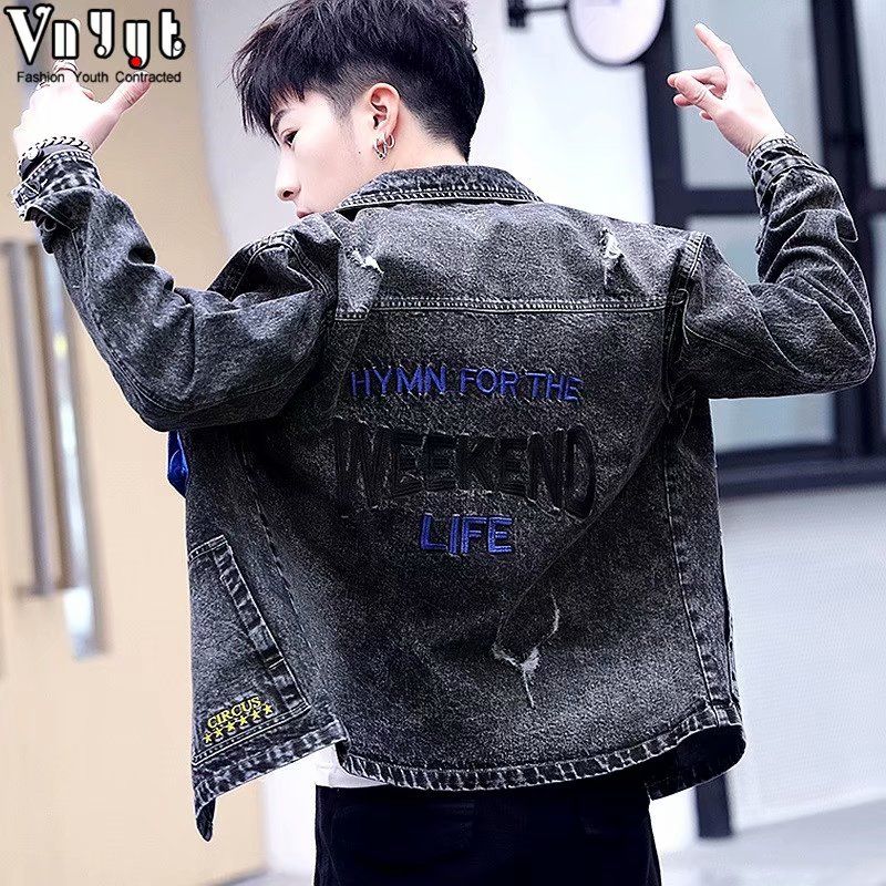 Men's Casual Jacket Long-Sleeved Demin Jacket