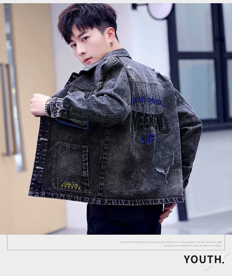 Men's Casual Jacket Long-Sleeved Demin Jacket