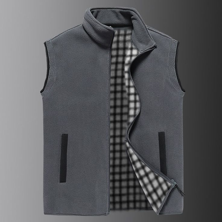 Unisex  Classy Sleeveless Quality Fashion Coat Casual - Grey