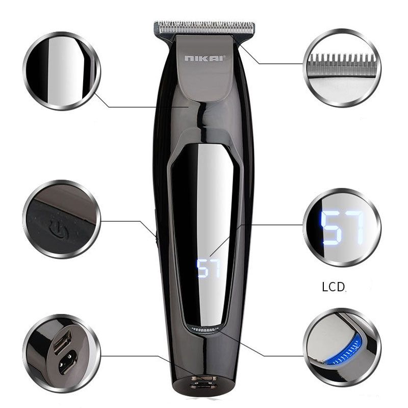 Hair Clipper USB Rechargeable Electric Newly Baldheaded Beard Trimmer For Men Multi-Style
