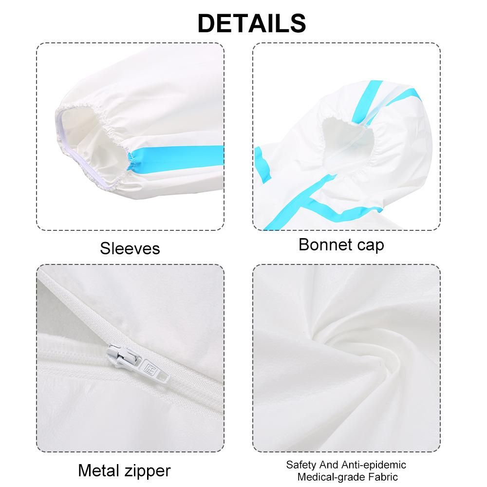 Coverall Disposable Anti-epidemic Plastic Closures Isolation Suit Prevent Invasion for Staff Protective Clothing Dust-proof Coveralls Antistatic