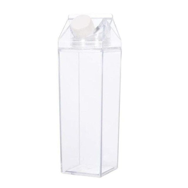 1000ml Transparent Milk Bottle Portable Plastic Juice Cup