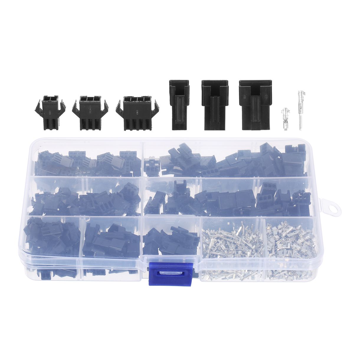 480Pcs JST SM 2.54mm Pitch 2-Pin 3-Pin 4-Pin Connector